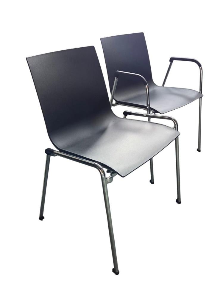 2x Thonet S160 F vergaderstoelen – set, Ophalen, Gebruikt, Twee, Zwart