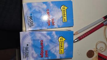 2 cartridges (zwart en cyaan) 963XL 123inkt huismerk beschikbaar voor biedingen