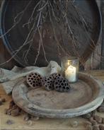 12453 S Oude houten Nepalese schaal, Verzenden