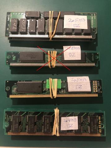  72-pins SIMM, diverse sets 8 en 16MB, getest. beschikbaar voor biedingen