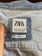 Heren overhemd, Zara, maat S, Slim fit, zonder kraag / Mao, Gedragen, Blauw, Overige halswijdtes, Zara Man