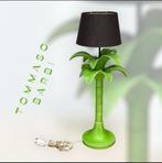 Vintage keramische Palm Tree tafellamp van Tommaso Barbi, Ophalen of Verzenden, Zo goed als nieuw, Minder dan 50 cm