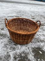 Grote sterke ‘rieten’ mand  63 cm handgevlochten wilgentenen, Ophalen, Overige materialen, Mand, Rond