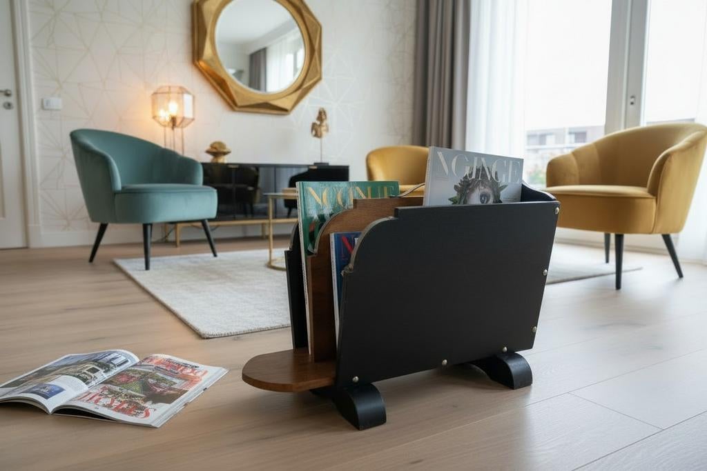 Art Deco Lectuurbak / Tijdschriftenhouder, Ophalen of Verzenden