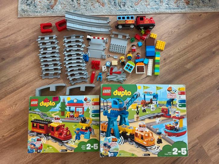 LEGO Duplo Trein Set 10874 & 10875 + Extra, Kinderen en Baby's, Speelgoed | Duplo en Lego, Gebruikt, Duplo, Complete set, Ophalen of Verzenden