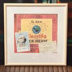 Ingelijste prent Sint-Jan Berghmanschool Terheide, Doe-het-zelf en Verbouw, Hout en Planken, Gebruikt, Ophalen of Verzenden, 50 mm of meer