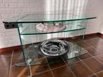 Tv meubel van glas, Huis en Inrichting, Kasten | Televisiemeubels, Ophalen, Gebruikt, Glas, Minder dan 100 cm