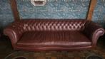 Chesterfield stijl grote leren bruine bank, Ophalen, Elles exclusives, Ellesmusic@hotmail.com, Hoeksehofstraat 8