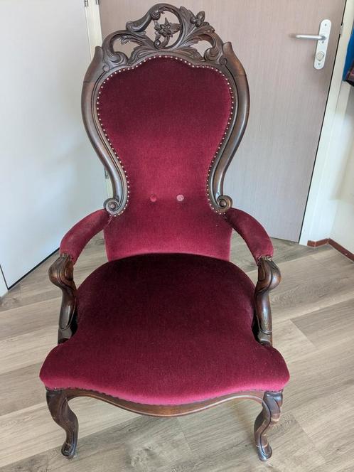 Prachtige Antieke Rococo Revival Stoel (19e Eeuw), Antiek en Kunst, Antiek | Meubels | Stoelen en Banken, Ophalen of Verzenden