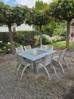 Robuuste Tuinset met Tafel en 8 Stoelen, Tuin en Terras, Ophalen, Gebruikt, Rechthoekig
