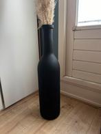 Grote zwarte vaas, Ophalen, Zwart, Minder dan 50 cm, Glas