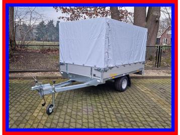 Eduard plateauwagen huif enkelas 750kg | 230x145x130 Nieuw beschikbaar voor biedingen
