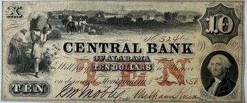 Alabama schaarse tien dollar 1856 beschikbaar voor biedingen