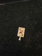 14 k gouden poker kaart hanger 5,6 gram, Overige voorstellingen, Nieuw, Ophalen of Verzenden, Goud
