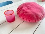 Roze Kussen & HK Living Waxinelichtje, Ophalen of Verzenden, Gebruikt, Roze, Rond
