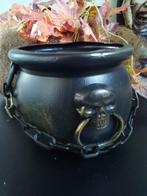 Halloween Heksenketel met Doodskop 19 cm, Ophalen, Gebruikt, Versiering, Halloween of Griezel