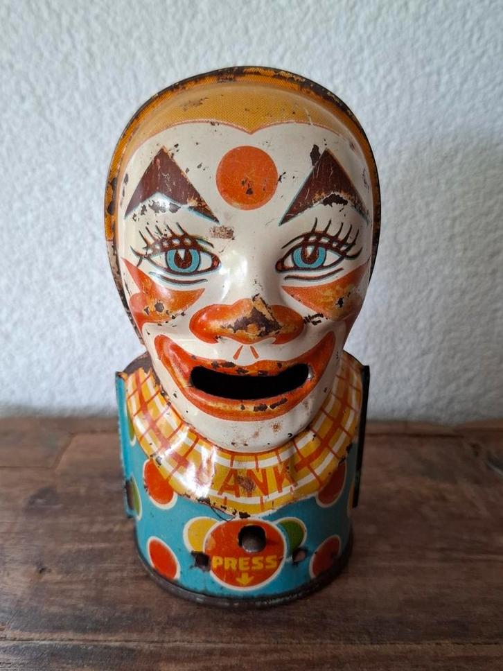 Clown van blik, Antiek en Kunst, Antiek | Speelgoed, Ophalen of Verzenden