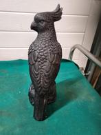 beeld parrot zwart kunststof, Ophalen of Verzenden