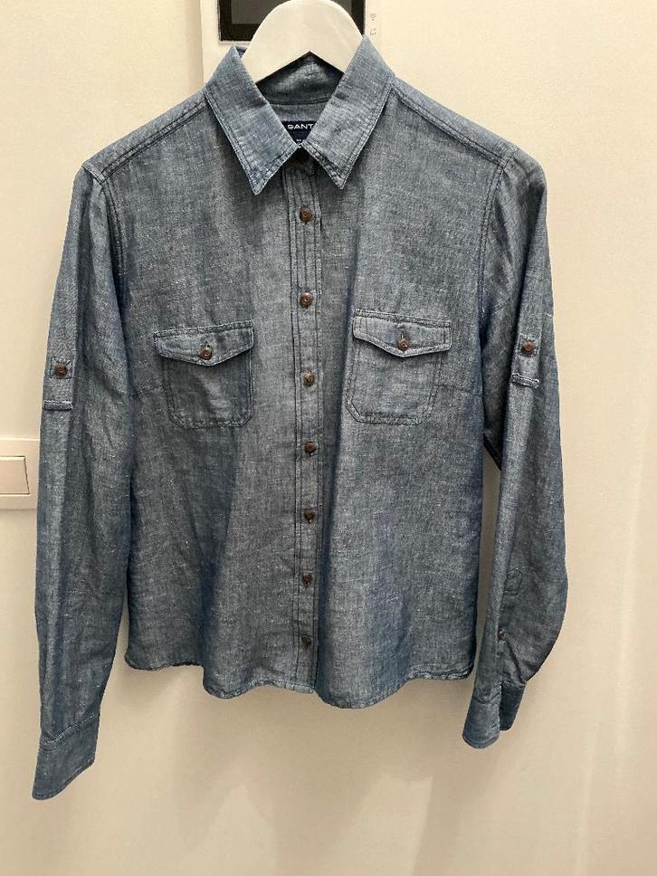 Gant,  Dames blouse , maat 40, Kleding | Dames, Blouses en Tunieken, Zo goed als nieuw, Maat 38/40 (M), Blauw, Ophalen of Verzenden