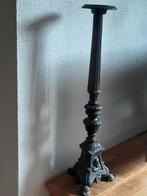 Kandelaar gietijzer 3x religieuze? afbeelding ,stoer  sober, Antiek en Kunst, Curiosa en Brocante, Ophalen