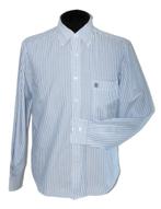 BREUER gestreept overhemd, shirt, d. blauw/wit, Mt. L, Breuer, Blauw, Halswijdte 41/42 (L), Zo goed als nieuw