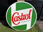 Castrol emaille reclamebord, Ophalen of Verzenden, Gebruikt, Reclamebord
