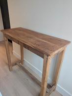 Mooie, robuuste vintage sidetable van hout, Huis en Inrichting, Ophalen, Gebruikt, Overige houtsoorten, 100 tot 150 cm