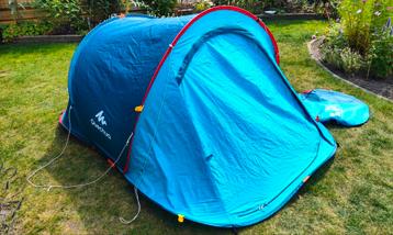 Quechua 2 personen 2 sec. blauwe pop-up tent, bijzettent  beschikbaar voor biedingen