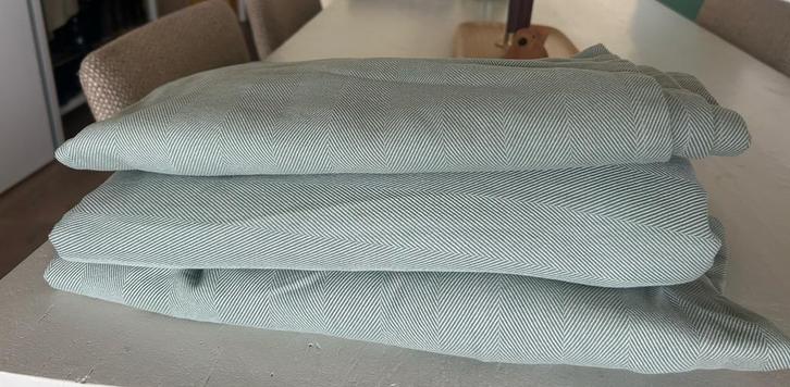 Lichtgroene IKEA TIBAST gordijnen, Huis en Inrichting, Stoffering | Gordijnen en Lamellen, Zo goed als nieuw, Wit, Ophalen of Verzenden