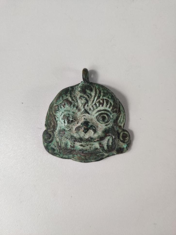 Hanger gezicht, brons, Romeins, 2e eeuw voor Christus, Antiek en Kunst, Antiek | Koper en Brons, Brons, Ophalen of Verzenden