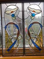 Glas in lood voorzet ramen tweemaal 30 op 75cm, Doe-het-zelf en Verbouw, Glas en Ramen, Ophalen, Gebruikt, Minder dan 80 cm, Overige typen