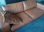 Cognac Lederen Zithoek - Loungebank, Loveseat, Draaifauteuil, Ophalen, Gebruikt, Leer, Modern
