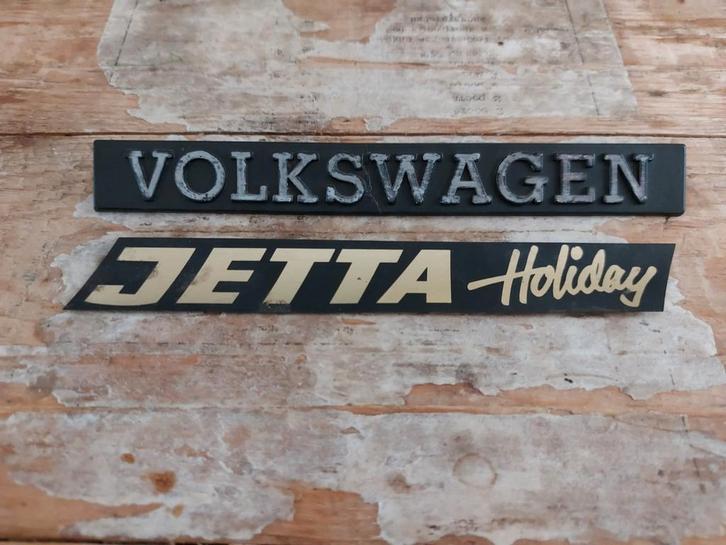 Volkswagen Jetta Holiday MK1 embleem logo set, Auto diversen, Autostickers, Ophalen of Verzenden
