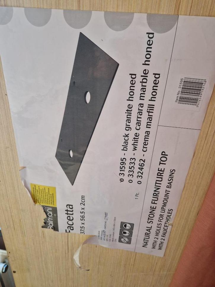Wastafelblad Graniet NIEUW X2o, Huis en Inrichting, Badkamer | Badkamermeubels, Nieuw, Wasbak of Wastafel, 100 tot 150 cm, 50 tot 100 cm