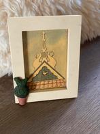 Schilderij met Hollands tafereel, Ophalen of Verzenden, Zo goed als nieuw, Schilderij, Minder dan 50 cm