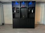 Vakkenkast New York / Buffetkast zwart, Ophalen, Open Einde 12, Info@123barren.nl, Met deur(en)