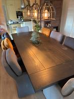 Eetkamertafel met 8 fauteuils - Zo goed als nieuw, Huis en Inrichting, Complete eetkamers, Ophalen, Zo goed als nieuw, 8 stoelen of meer