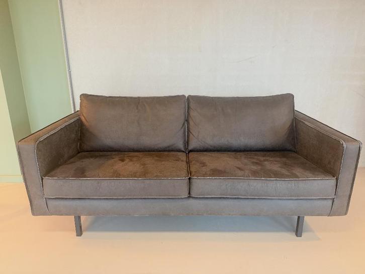 BePureHome Rodeo 2,5-zits Bank - Leer - ZGAN - Amsterdam, Huis en Inrichting, Banken | Bankstellen, Zo goed als nieuw, Rechte bank