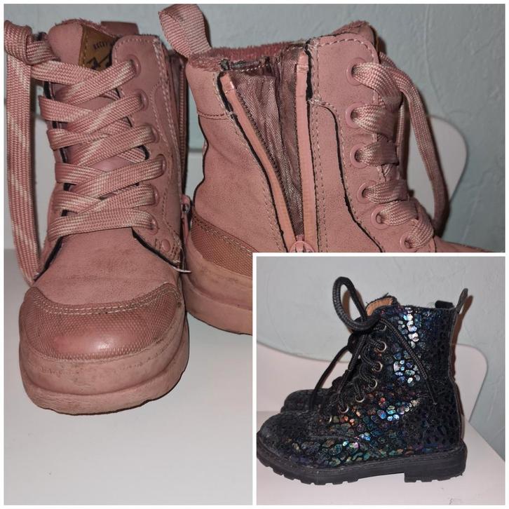 2 paar laarzen maat 24 echt leer en waterproof!, Kinderen en Baby's, Kinderkleding | Schoenen en Sokken, Gebruikt, Laarzen, Meisje