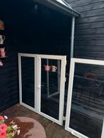 3 sets ramen hardhout, Doe-het-zelf en Verbouw, Kozijnen en Schuifpuien, Gebruikt, Raamkozijn, 75 tot 150 cm, Hout