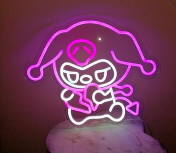 Neon LED verlichting 'Sanrio Kuromi' Anime. Op plexiglas beschikbaar voor biedingen