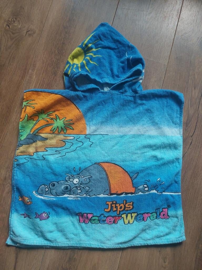 Jip's waterwereld badcape badponcho handdoek met capuchon, Ophalen of Verzenden, Zo goed als nieuw, Badponcho