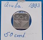 Aruba 50 cent UNC - 1993, Postzegels en Munten, Munten | Nederland, Verzenden, Koningin Beatrix, ½ gulden, Losse munt