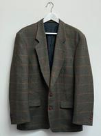 Vintage Scottish Woven Tweed Blazer – Donkergroen –Wol – 52, Ophalen of Verzenden, Gedragen, Maat 52/54 (L), Groen