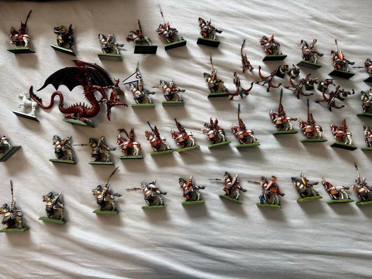 Warhammer High Elves Cavalerie Leger - Alles in 1 koop!, Hobby en Vrije tijd, Wargaming, Gebruikt, Warhammer, Figuurtje(s), Geverfd