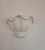 Wandlamp schelp - kelk - plaster - Art Deco - beige, Ophalen, Zo goed als nieuw