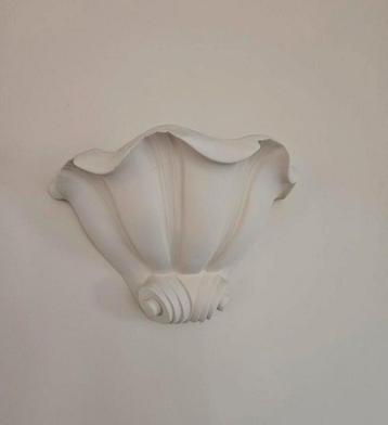 Wandlamp schelp - kelk - plaster - Art Deco - beige beschikbaar voor biedingen