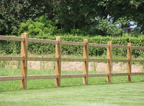 13. Houten omheining | tuinomheining | afrastering, Dieren en Toebehoren, Stalling en Weidegang, Weidegang, 4 paarden of pony's of meer