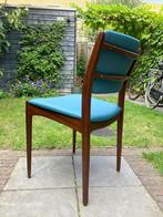 Nederlandse teak Midcentury Modern eetamer stoelen, Huis en Inrichting, Stoelen, Bruin, Vier, Ophalen, Hout