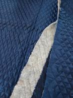 Donkerblauwe 3 lagen gewatteerde stof 150 x 140 cm € 4,00, Blauw, 120 cm of meer, Ophalen of Verzenden, Katoen